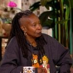 Whoopi’s gray Annie graphic hoodie on The View