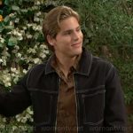 Will’s brown floral shirt and black jacket on The Bold and the Beautiful