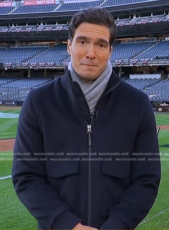 Will Reeve's navy zip jacket on Good Morning America