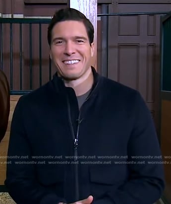 Will Reeve’s navy zip jacket on Good Morning America