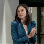 Willow’s denim blazer on General Hospital