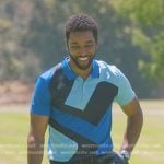 Winston’s blue colorblock golf polo on Greys Anatomy