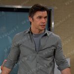 Xander’s grey check shirt on Days of our Lives