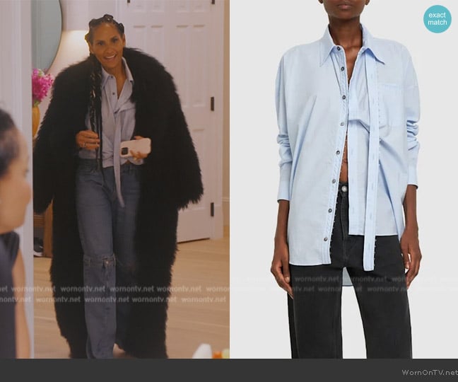 Y/Project Regular cotton blend shirt worn by Racquel Chevremont on The Real Housewives of New York City