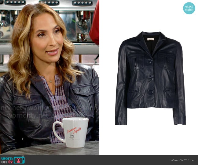 Zadig & Voltaire Liam Jacket worn by Lily Winters (Christel Khalil) on The Young and the Restless