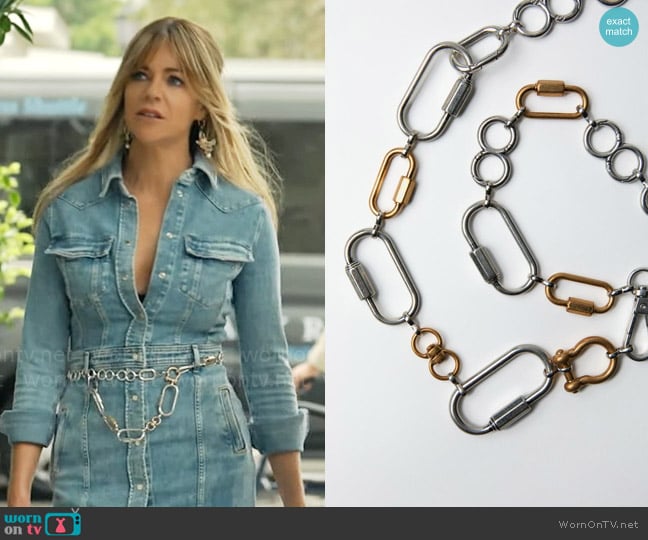 Zara Metal Carabiners Link Belt worn by Morgan Gillory (Kaitlin Olson) on High Potential