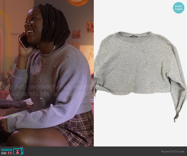 Zara Jewelled Soft Sweatshirt worn by Tara Jones (Corinna Brown) on Heartstopper