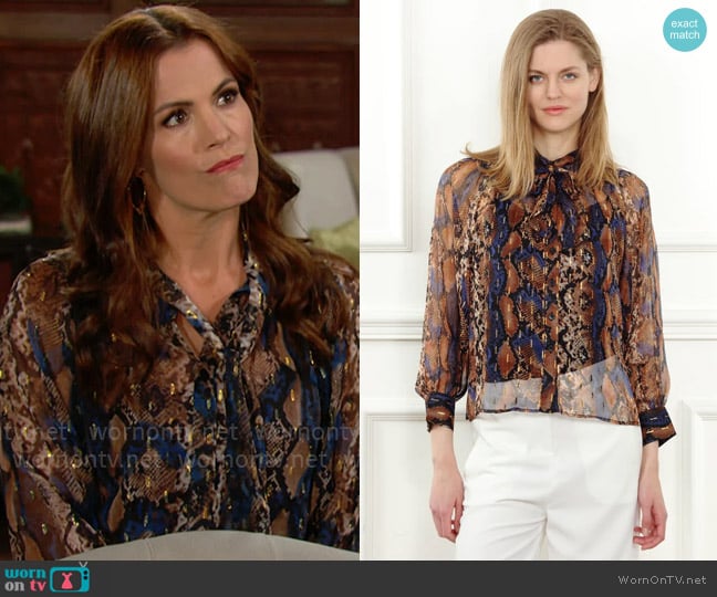 Zero Degrees Celsius Shirt with Tie worn by Chelsea Lawson (Melissa Claire Egan) on The Young and the Restless