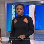 Zinhle’s black cutout dress on NBC News Daily