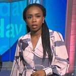 Zinhle Essamuah’s printed pleated shirtdress on NBC News Daily