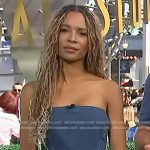 Zuri’s strapless denim dress on Access Hollywood