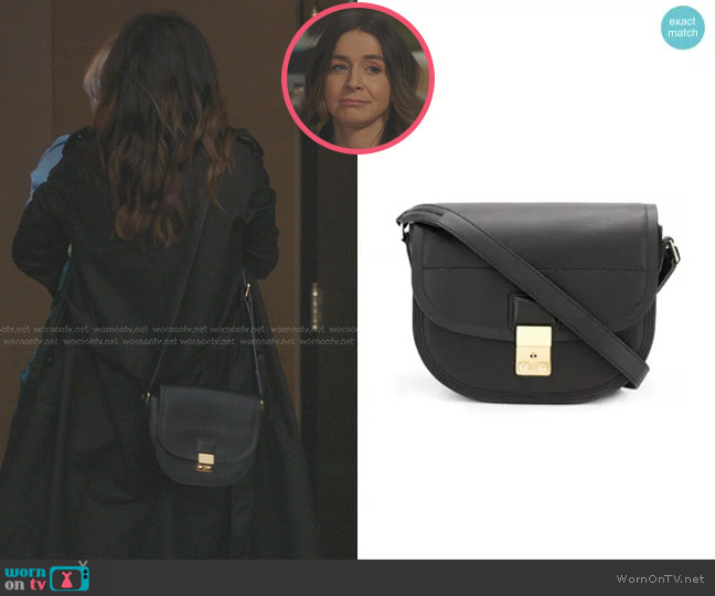 3.1 Phillip Lim Pashli Saddle Crossbody Bag worn by Amelia Shepherd (Caterina Scorsone) on Greys Anatomy