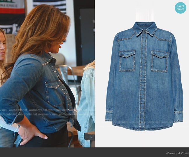 Emily’s studded denim shirt on RHOC