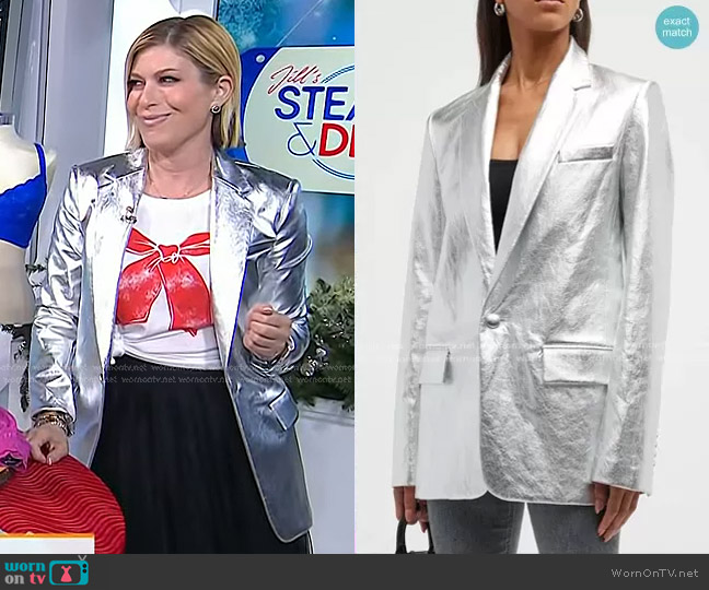 A.L.C. Dakota Metallic Jacket worn by Jill Martin on Today