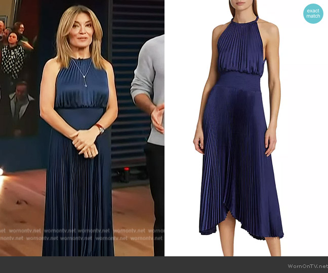 ALC Renzo II Dress worn by Kit Hoover on Access Hollywood