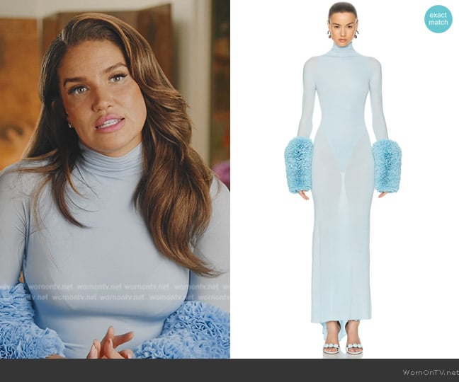 Alaia Ruffle Dress worn by Brynn Whitfield on The Real Housewives of New York City