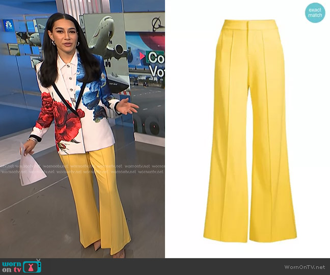 Alice + Olivia Dylan High-Waist Pants worn by Morgan Radford on NBC News Daily