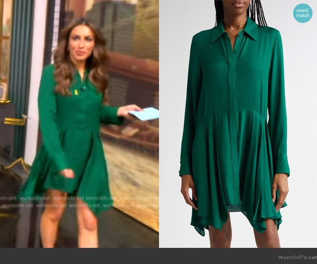 Alice + Olivia Avita Long Sleeve Asymmetric Shirtdress worn by Alyssa Farah Griffin on The View