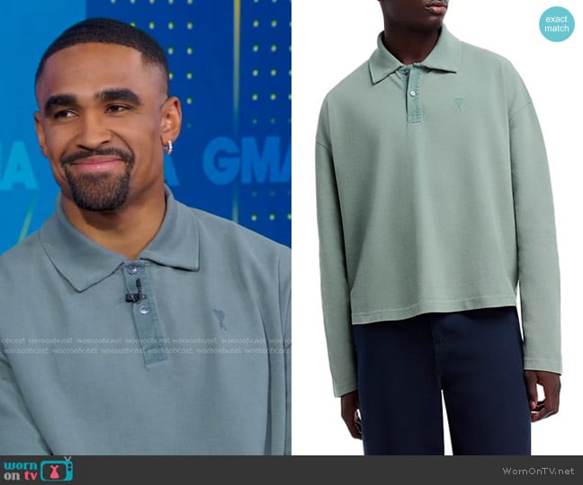 Jalen Hurts’s long sleeve polo shirt on Good Morning America