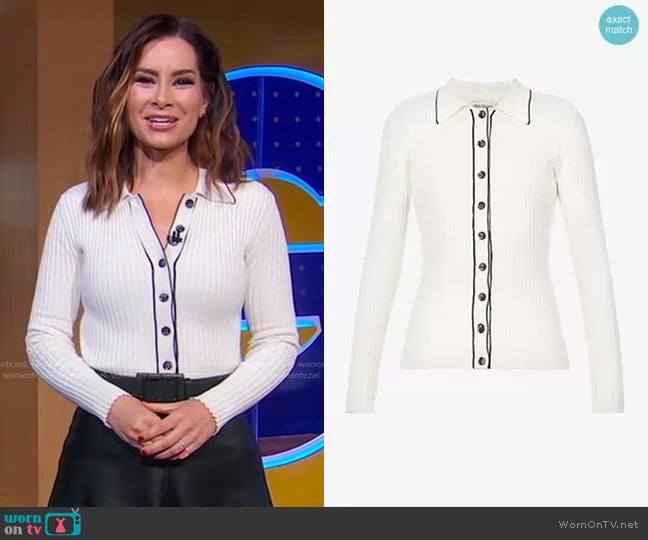 Anna Quan Ashlen Cotton-Knit Top worn by Rebecca Jarvis on Good Morning America