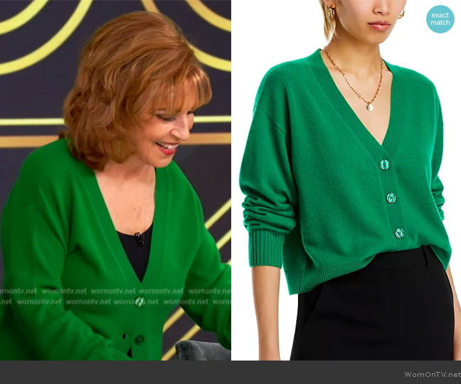 Aqua V-Neck Cardigan worn by Joy Behar on The View