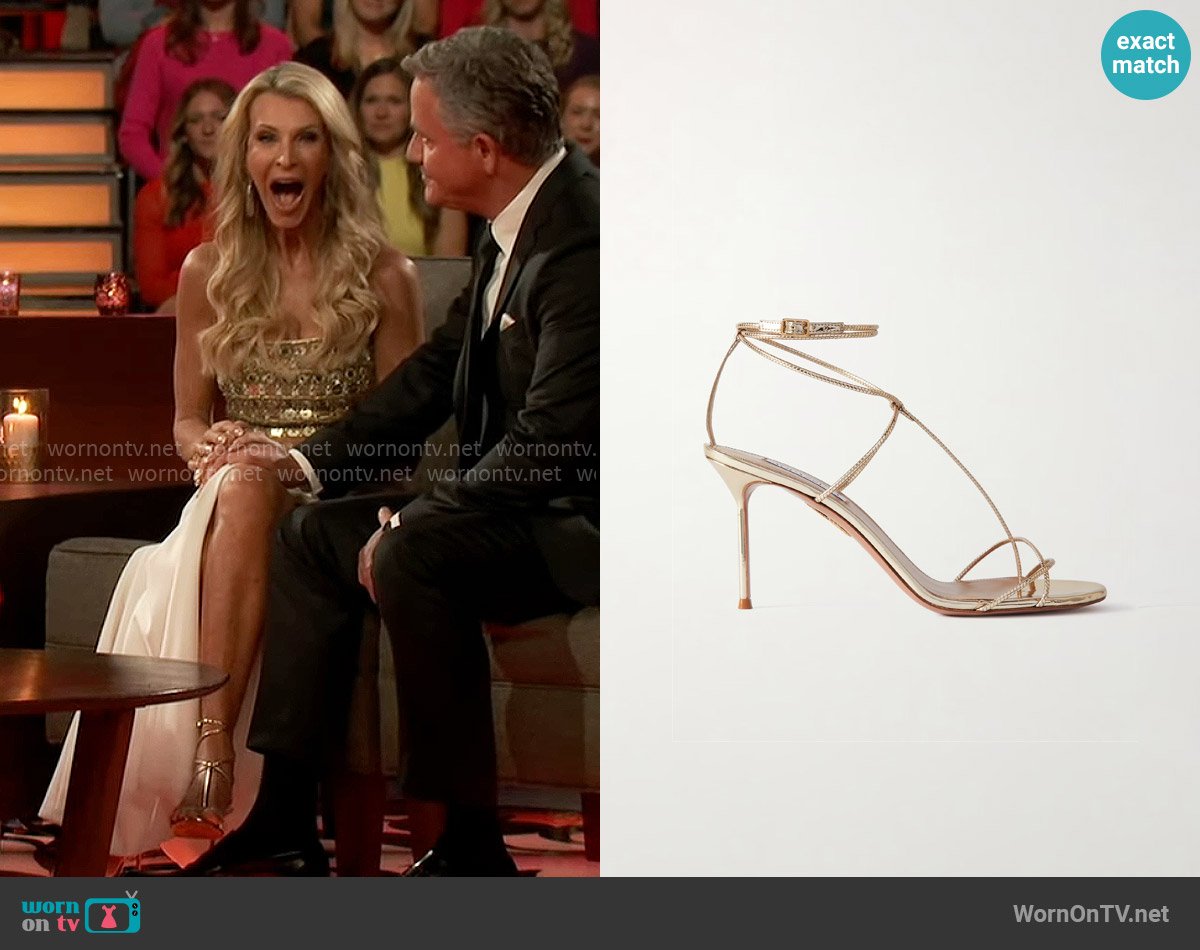 Aquazzura Roman Romance Sandal worn by Joan Vassos on The Golden Bachelorette