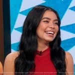 Auliʻi Cravalho’s red knit dress on Good Morning America