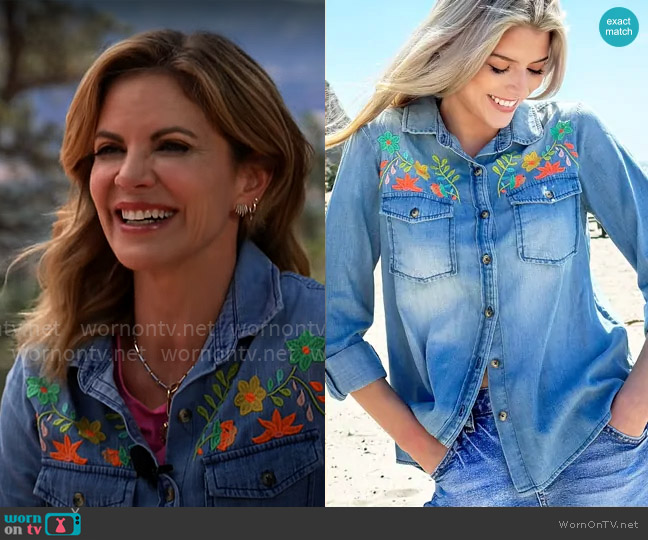 Billy T Flower Field Shirt worn by Natalie Morales on CBS Mornings