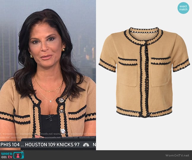 Central Park West Jules Crochet Edge Top worn by Darlene Rodriguez on Today