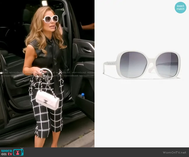 Chanel Square Sunglasses worn by Dorit Kemsley on The Real Housewives of Beverly Hills