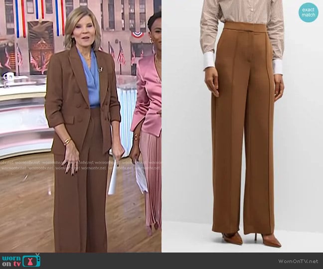 Veronica Beard Edia Pants in Deep Ochre worn by Kate Snow on NBC News Daily