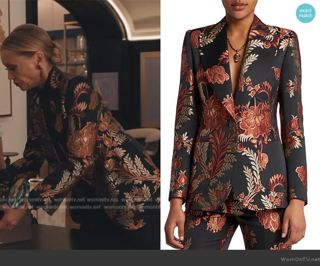  Floral Jacquard Jacket Etro worn by Vanessa Williams (Vanessa Williams) on Elsbeth