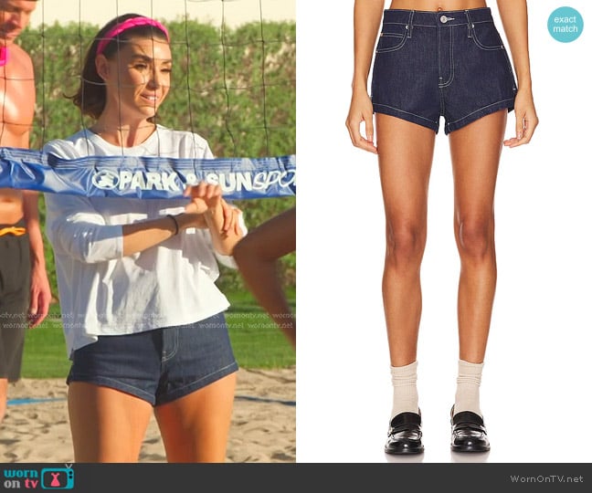 Frame The Mini Short in Victoria worn by Bronwyn Newport on The Real Housewives of Salt Lake City