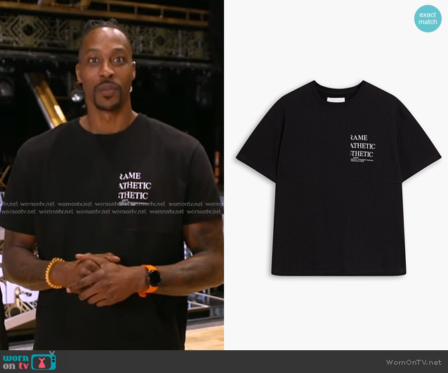 Frame Printed cotton-jersey T-shirt worn by Dwight Howard on Good Morning America