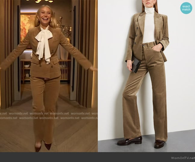 G. Label by Goop Poet's Blazer worn by Gwyneth Paltrow on The Drew Barrymore Show