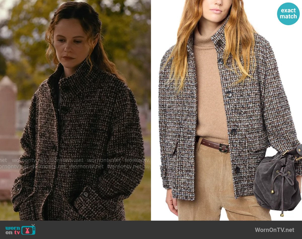 Gerard Darel Leontine Jacket worn by Dr. Caitlin Lenox (Sarah Ramos) on Chicago Med