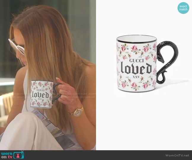 Gucci Floral Mug worn by Dorit Kemsley on The Real Housewives of Beverly Hills