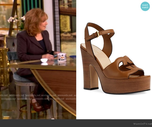 Gucci Interlocking G Cutout Platform Sandal worn by Joy Behar on The View