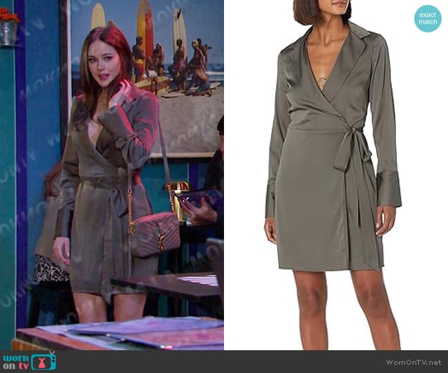 Guess Adair Wrap Dress worn by Stephanie Johnson (Abigail Klein) on Days of our Lives