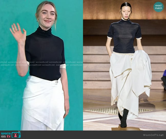 Issey Miyake Fall 2024 Ready-to-Wear Collection worn by Saoirse Ronan on Today