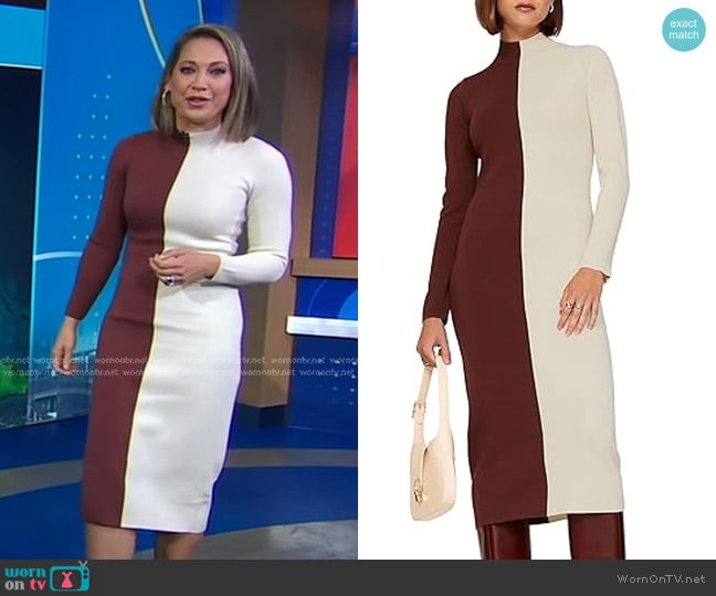 Ronny Kobo Irina Knit Dress worn by Ginger Zee on Good Morning America