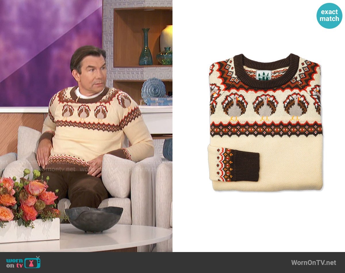 Kiel James Patrick The Tom Turkey Sweater worn by Jerry O'Connell on The Talk