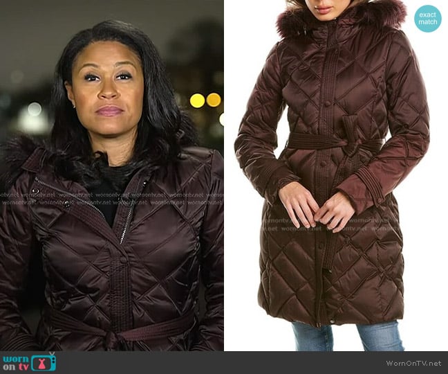 Laundry by Shelli Segal Diamond Quilted Puffer Jacket worn by Meagan Fitzgerald on NBC News Daily