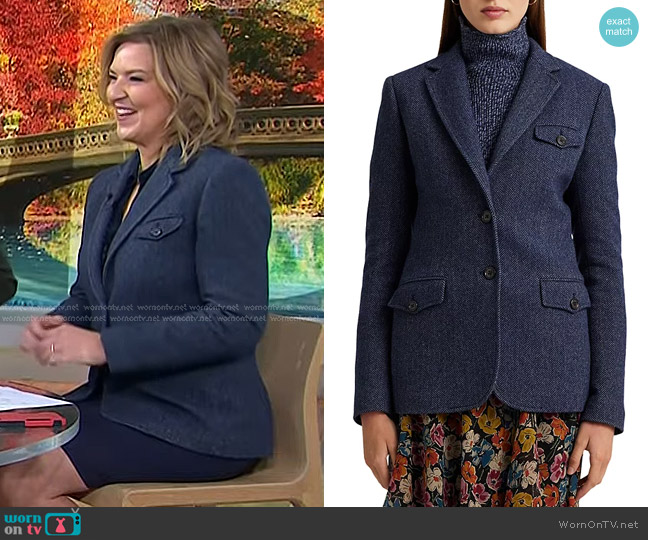 Lauren Ralph Lauren Hezinna Blazer worn by Christine Romans on Today