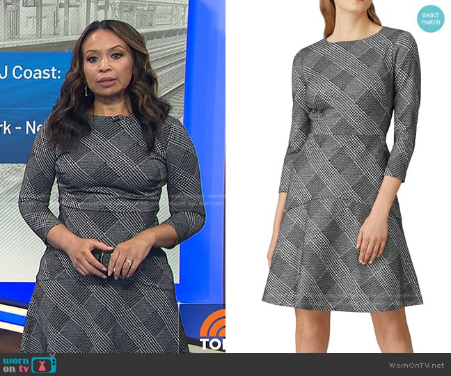 Lauren Ralph Lauren Plaid Printed Dress worn by Adelle Caballero on Today