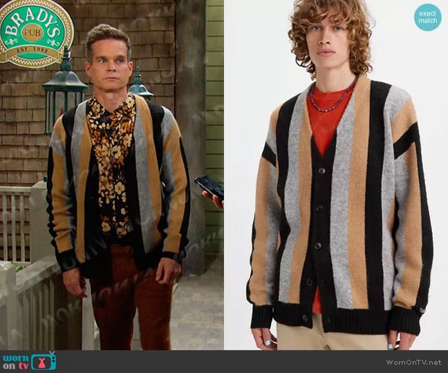 Levi's Coit Boxy Cardigan worn by Leo Stark (Greg Rikaart) on Days of our Lives