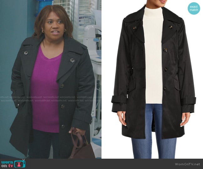 London Fog Double Breasted Belted Trench Coat worn by Miranda Bailey (Chandra Wilson) on Greys Anatomy