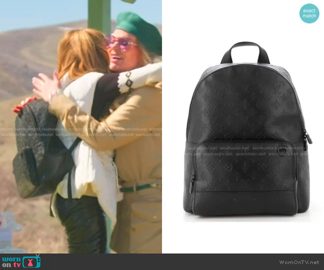 Louis Vuitton Racer Backpack Monogram Shadow Leather worn by Britani Bateman on The Real Housewives of Salt Lake City