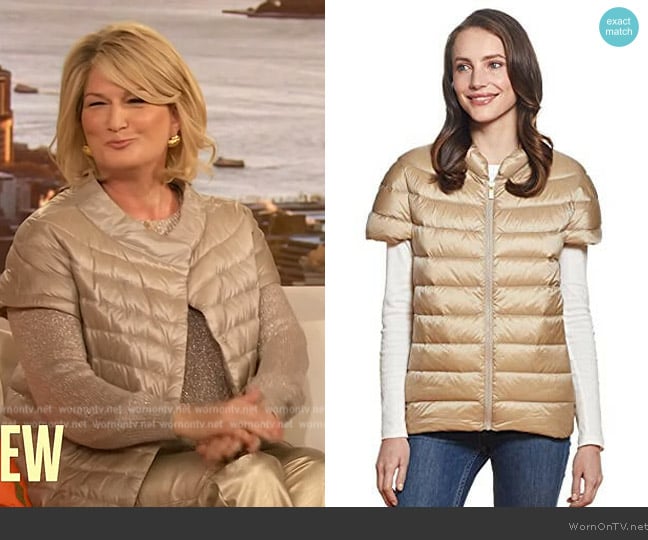  Puffer Vest bvy Martha Stewart worn by Ana Gasteyer on The Drew Barrymore Show