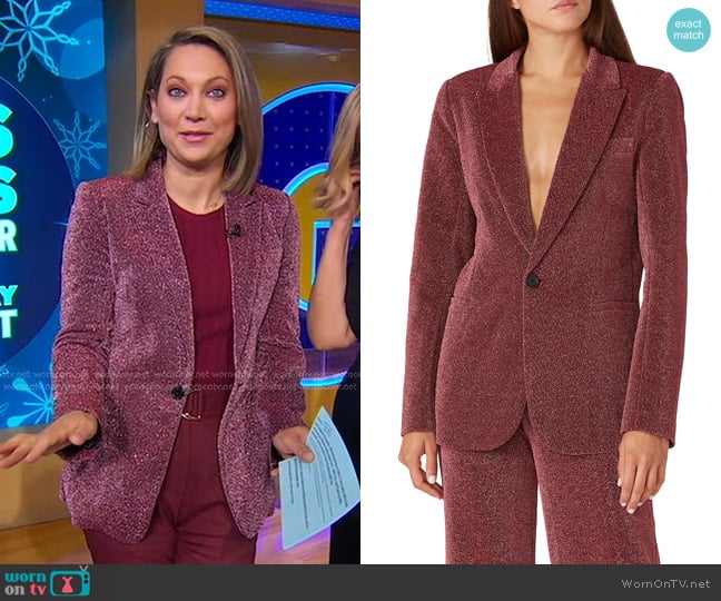 Neon Blonde Seventeen Blazer worn by Ginger Zee on Good Morning America